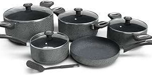 Batterie de cuisine antiadhésive en granit delice acs10he 10 pièces avec revêtement. DIAYTAR SENEGAL, le choix intelligent pour des acheteurs avisés. Parcourez notre vaste collection de produits à prix réduits, allant des articles ménagers aux gadgets futuristes, pour des achats malins en un clic.