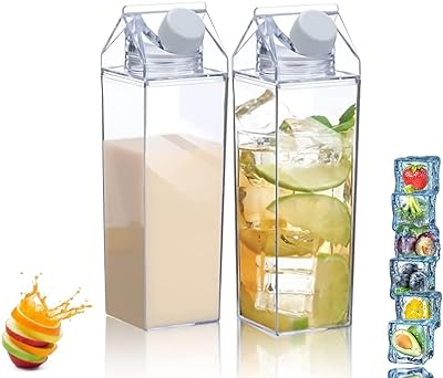 Bouteille d'eau en carton de lait transparent bouteille de lait