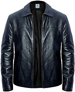 Veste en cuir d'agneau véritable pour homme couleur noire véritable blouson. Trouvez tout ce dont vous avez besoin à des prix imbattables chez DIAYTAR SENEGAL  - une boutique en ligne généraliste qui vous propose des produits discount pour la maison, l'électroménager, l'informatique et plus encore.