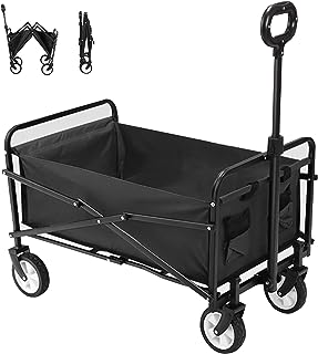 Fucaten chariot de camping pliant robuste chariot de jardin pliable pour la plage le shopping. DIAYTAR SENEGAL  : la référence en matière d'achats discount en ligne ! Découvrez notre large sélection de produits à des prix imbattables, de la maison à l'électroménager, en passant par l'informatique et la mode. Grâce à nos offres exclusives, faites-vous plaisir sans vous ruiner et profitez d'une qualité inégalée !