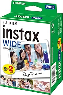 Appareil photo instantané Instax Mini 12 de Fujifilm et film instantané (20  feuilles) - Blanc argile