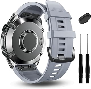 Bracelet de remplacement en silicone souple compatible avec Garmin
