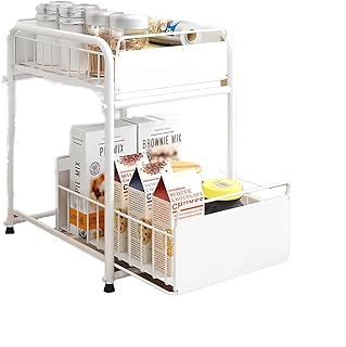 Étagère de rangement pour comptoir de cuisine lenozed organisateur sous évier à 2 niveaux avec tiroir. Ne cherchez plus, DIAYTAR SENEGAL  est la boutique en ligne qu'il vous faut pour trouver tout ce dont vous avez besoin à petit prix ! Du petit électroménager aux articles de mode tendance en passant par les dernières technologies, explorez notre vaste catalogue et réalisez de véritables bonnes affaires !