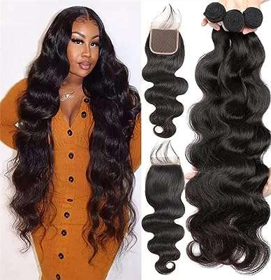 Body wave bundles avec fermeture pour femmes noires (10 12 14. Besoin de renouveler votre garde-robe sans vous ruiner ? Faites un tour sur DIAYTAR SENEGAL, votre boutique en ligne discount incontournable pour la mode à petits prix ! De la dernière tendance aux vêtements basiques, nous vous proposons un large choix pour tous les styles et toutes les tailles. Ne sacrifiez plus votre budget pour rester à la pointe de la mode !