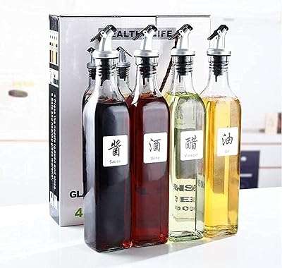 Bouteille distributrice d'huile d'olive et de vinaigre mixedy avec pot en verre. DIAYTAR SENEGAL  - le paradis du shopping à prix cassé ! Parcourez notre catalogue en ligne et découvrez une multitude de produits à prix discount, allant des articles de la maison aux gadgets high-tech les plus branchés. Profitez de taux de remise incroyables sur tous vos achats.