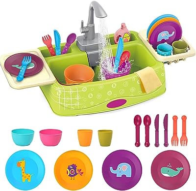 Jouet d'évier de cuisine pour enfants en bas âge ensemble de lave-vaisselle  éducatif avec eau - DIAYTAR SÉNÉGAL