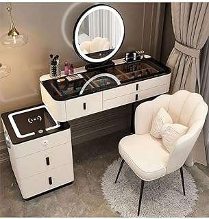 Coiffeuse pliante avec tiroirs et chaise avec haut parleur bluetooth chargeur sans fil. Faites des bonnes affaires en un clic avec DIAYTAR SENEGAL  ! Notre boutique en ligne généraliste vous propose une large gamme de produits discount, de l'électroménager à l'informatique en passant par la mode et les gadgets. N'attendez plus pour économiser et équiper votre maison à prix réduits, sans compromis sur la qualité !