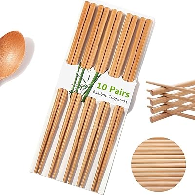 Baguettes en bambou naturel de 24 cm de longueur 10 paires de