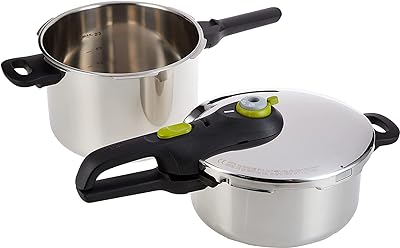 Ensemble autocuiseur sécurisé tefal 5 pièces 6l + 4l. Ne payez pas plus cher ! DIAYTAR SENEGAL  vous offre des produits discount de qualité supérieure à des prix abordables. Découvrez notre large sélection d'articles pour la maison, l'électroménager, l'informatique, la mode et les gadgets les plus recherchés. Visitez notre site dès maintenant et bénéficiez de nos offres exclusives pour économiser sur tous vos achats.