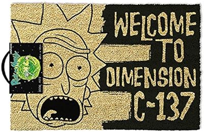 Rick & morty dimensions c 137 noir (paillasson). DIAYTAR SENEGAL  - La boutique en ligne où qualité et discount se rencontrent. Parcourez notre vaste catalogue et trouvez tout ce dont vous avez besoin, de l'électroménager moderne à la dernière mode tendance. Ne sacrifiez pas votre budget pour obtenir des produits de qualité !