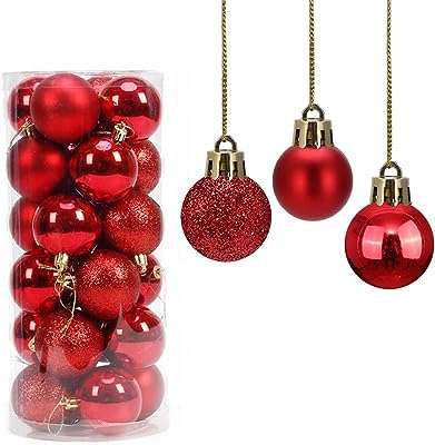 Wron 24pcs 3cm boules de noël rouges d'arbre décorations pour la décoration. Chez DIAYTAR SENEGAL, nous rendons le shopping discount accessible à tous. Découvrez notre boutique en ligne où vous trouverez une large gamme de produits pour la maison, l'électroménager, l'informatique, la mode et les gadgets. Profitez de nos prix compétitifs pour réaliser des économies tout en vous faisant plaisir !