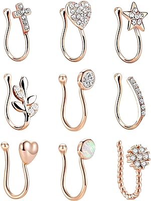 9pcs clip en acier inoxydable sur lèvre oreille pince nez sur boucles d'oreilles faux nez pour femmes. Exprimez votre style sans dépenser une fortune avec DIAYTAR SENEGAL . Découvrez notre collection de vêtements tendance à prix discount, des dernières innovations de la mode aux classiques intemporels. Soyez à la mode sans vous ruiner, seulement avec DIAYTAR SENEGAL .