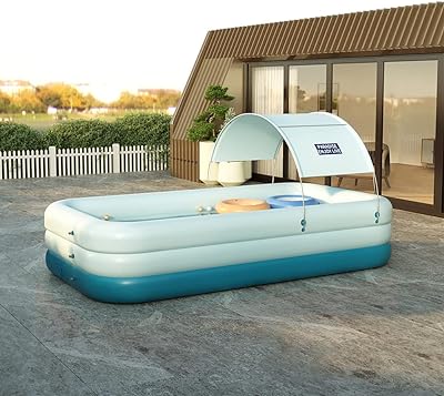 Piscine gonflable automatique avec parasol pour enfants adultes famille jardin intérieur. Envie de faire des économies sans sacrifier la qualité ? Rendez-vous sur DIAYTAR SENEGAL  ! Notre boutique en ligne généraliste vous offre un large choix de produits discount, allant des articles ménagers aux équipements électroniques, en passant par la mode et les gadgets. Faites votre shopping en toute confiance, en bénéficiant de nos prix compétitifs et de notre livraison rapide.