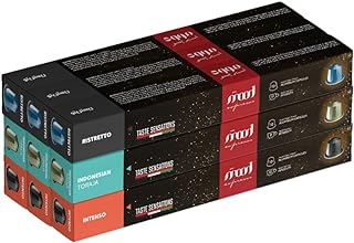 Espresso mood coffee 90 capsules 3 saveurs indonésien toraja intenso. À la recherche de bonnes affaires ? DIAYTAR SENEGAL  est là pour vous ! Explorez notre boutique en ligne regorgeant d'articles à prix cassés, couvrant tous les domaines, de la maison à l'électroménager, en passant par l'informatique, la mode et les gadgets. Achetez malin, économisez gros et découvrez une toute nouvelle façon de faire des emplettes en ligne.