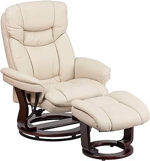 Fauteuil inclinable flash furniture avec dossier et repose pieds en cuir beige. Besoin de produits à petit prix ? DIAYTAR SENEGAL  vous propose une large sélection d'articles discount, allant de la maison à l'électroménager en passant par l'informatique, la mode et les gadgets. Faites des économies en faisant vos achats chez nous !