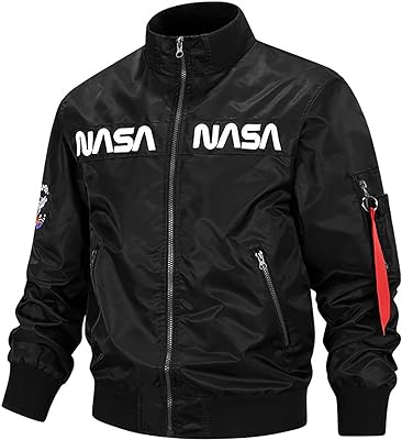 Blouson aviateur brodé à col montant d'hiver pour hommes de la nasa. DIAYTAR SENEGAL  est la référence en matière de produits discount en ligne. Parcourez notre catalogue et trouvez des articles indispensables pour la maison, des appareils électroménagers de qualité, des solutions informatiques abordables, des vêtements tendance et des gadgets à des prix incroyables.