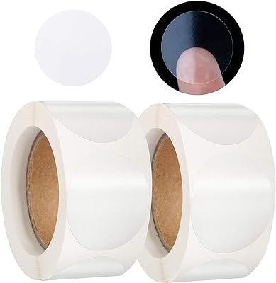 1000 pièces-2 rouleaux d'étiquettes autocollantes rondes transparentes de  25 mm (1″) étiquettes pour emballage - DIAYTAR SÉNÉGAL
