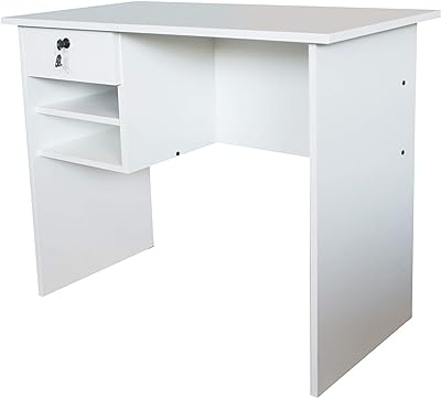 Bureau de bureau mahmay mp1 9045 solana avec étagère blanc luxueux. DIAYTAR SENEGAL, votre solution intelligente pour des achats malins. Découvrez notre boutique en ligne et bénéficiez de prix discount sur une large sélection de produits pour la maison, l'électroménager, l'informatique et la mode. Ne manquez pas l'opportunité de faire des économies avec DIAYTAR SENEGAL !