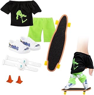 Mini ensemble de jouets à doigts chaussures de skateboard scooter  genouillères pour enfants mouvement du bout - DIAYTAR SÉNÉGAL