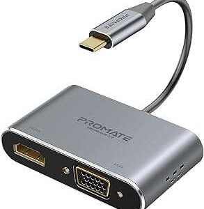 Adaptateur promate usb c vers vga et hdmi convertisseur adaptateur hdmi haute définition en aluminium. Besoin de produits à petit prix ? DIAYTAR SENEGAL  vous propose une large sélection d'articles discount, allant de la maison à l'électroménager en passant par l'informatique, la mode et les gadgets. Faites des économies en faisant vos achats chez nous !