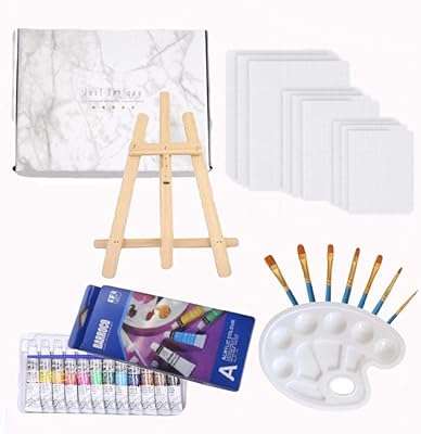 Ensemble de 30 fournitures de peinture artistique et artisanale comprenant 9 toiles. Bienvenue chez DIAYTAR SENEGAL, le paradis des bonnes affaires en ligne ! Découvrez une large gamme de produits discount pour équiper votre maison, trouver l'électroménager de vos rêves, vous divertir avec des gadgets innovants, et compléter votre garde-robe avec des vêtements à la pointe de la mode, le tout à des prix défiant toute concurrence.