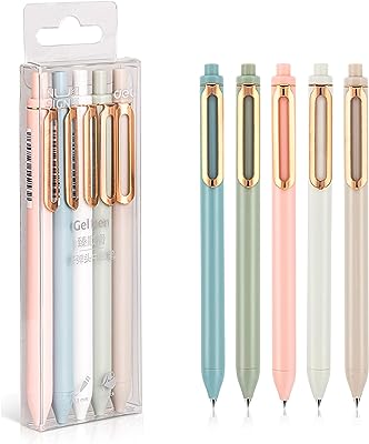 Lot de 10 stylos à encre gel stylos à bille rétractables stylo à