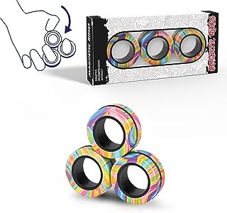 Anneaux magnétiques fidget toy set tdah toys rotatifs soulagement du stress  excellent cadeau pour adultes - DIAYTAR SÉNÉGAL