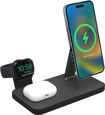 Chargeur sans fil 3 en 1 mophie snapplus 15w compatible avec iphone 14 magsafe et autres. DIAYTAR SENEGAL  deviendra rapidement votre référence pour tous vos besoins discount en ligne. Découvrez notre vaste assortiment de produits allant des indispensables de la maison aux dernières innovations technologiques, en passant par les vêtements et les accessoires de mode à prix cassés. Profitez de notre offre exceptionnelle dès maintenant !