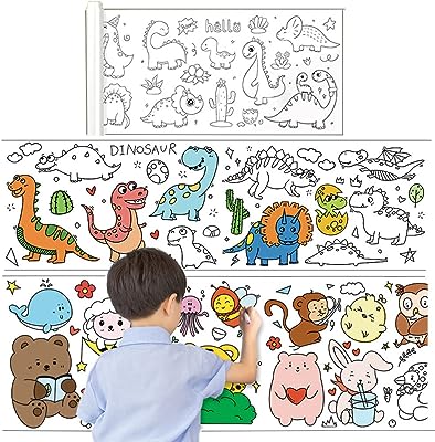 Rouleau de dessin pour enfants, rouleau de papier à colorier pour