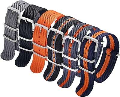 Lot de 6 bracelets de montre de rechange en nylon pour nato 18. DIAYTAR SENEGAL  - votre adresse en ligne pour des achats malins. Profitez de nos prix réduits sur une large gamme de produits, d'une sélection d'articles pour la maison aux dernières tendances de la mode, en passant par les équipements électroniques et les accessoires informatiques. Sans compromis sur la qualité, nous rendons le shopping abordable pour tous.