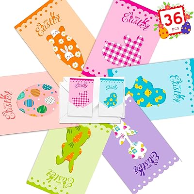 Cartes de vœux de pâques pour enfants 36 cartes avec enveloppes en 6. Optez pour des achats malins avec DIAYTAR SENEGAL, la boutique en ligne généraliste qui met à votre disposition une pléthore de produits discount. Décorez votre maison, équipez votre cuisine avec des électroménagers modernes, trouvez le dernier ordinateur portable ou mettez à jour votre garde-robe avec nos articles de mode à prix abordables. Découvrez un monde de bonnes affaires, à portée de clic !