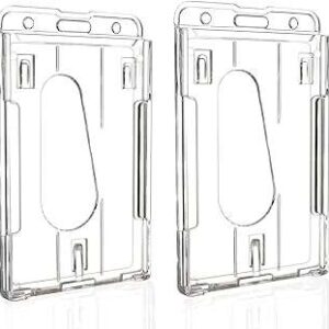 Lot de 2 porte badges d'identité en plastique dur protecteur de carte de crédit fente pour pouce. DIAYTAR SENEGAL  - Votre escale en ligne pour des produits discount de qualité. Explorez notre gamme impressionnante de produits allant des articles de maison aux gadgets dernier cri. Profitez de prix imbattables et découvrez pourquoi nous sommes un choix populaire pour les acheteurs avertis à la recherche de bonnes affaires.