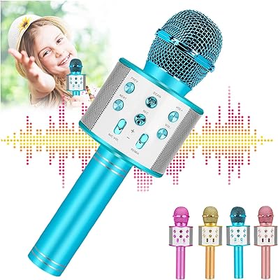 Microphone karaoké sans fil Bluetooth, cadeaux d'anniversaire pour