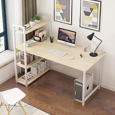 Bureau d'ordinateur aisi avec étagères de rangement table d'étude moderne en bois avec bibliothèque et étagère. Besoin de produits discount ? DIAYTAR SENEGAL  est là pour vous ! Parcourez notre large éventail de produits allant des articles de maison aux gadgets dernier cri, et réalisez des économies sur chaque achat. Alors n'attendez plus, faites confiance à notre expertise pour vous offrir le meilleur au prix le plus bas !