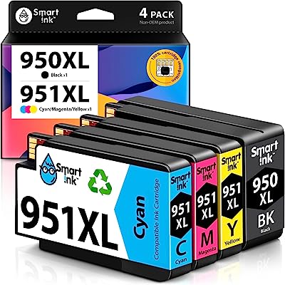 Cartouche d'encre de remplacement smart ink compatible avec hp 950xl 951xl. DIAYTAR SENEGAL, votre boutique en ligne discount pour toutes vos nécessités. Faites des économies sur vos achats de meubles de maison, d'équipements électroniques, de gadgets et bien plus encore. Profitez de nos prix attractifs sans jamais compromettre la qualité.