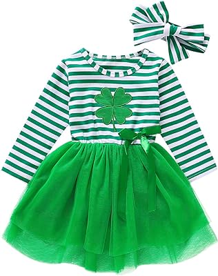 Tenues de saint patrick pour bébés filles robe rayée à manches longues. Ne cherchez plus, DIAYTAR SENEGAL  est le site discount ultime pour toutes vos envies shopping. Laissez-vous surprendre par notre gamme variée, allant des produits pour la maison aux accessoires high-tech indispensables à la vie moderne, et bénéficiez des prix les plus bas du marché. Explorez notre boutique en ligne dès aujourd'hui et faites de bonnes affaires en un clic !