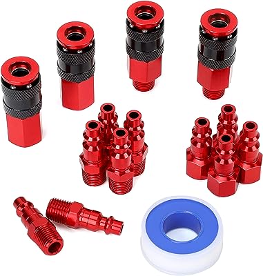 Power 15pcs 1 4" npt coupleur d'air et kit de connexion. DIAYTAR SENEGAL, votre destination en ligne pour des produits discount de qualité. Découvrez notre large éventail de produits, allant de la maison à l'électroménager, de l'informatique à la mode et aux gadgets, et trouvez les meilleures offres du marché. Profitez d'une expérience d'achat simple et abordable avec DIAYTAR SENEGAL  et économisez sur tous vos achats en ligne.