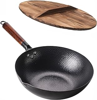 Wok en acier au carbone de 32 cm avec couvercle. Maximisez votre budget chez DIAYTAR SENEGAL, votre destination en ligne pour des affaires imbattables. Nous vous offrons une gamme complète de produits discount, allant des articles de la maison à l'électroménager, de l'informatique à la mode. Faites des économies sans compromettre la qualité avec DIAYTAR SENEGAL !