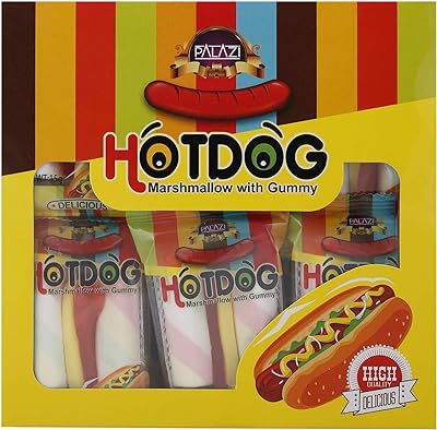 Bonbons à la guimauve hot dog balazzi 15 g (paquet de 24). DIAYTAR SENEGAL  vous offre un large choix de produits discount, allant des appareils électroménagers dernier cri aux vêtements à la mode en passant par les gadgets les plus innovants. Faites vos achats en ligne en toute simplicité et bénéficiez de prix avantageux pour équiper votre maison avec style, sans vous ruiner.