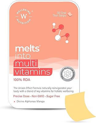 Wellbeing nutrition melts multivitamines complètes à base de plantes (30 bandelettes. Rencontrez les bonnes affaires chez DIAYTAR SENEGAL  – votre destination en ligne pour des produits discount pour tous les aspects de votre vie. Découvrez notre sélection variée d'articles pour la maison, allant des appareils électroménagers indispensables aux éléments décoratifs élégants. Restez connecté avec notre gamme d'appareils informatiques à prix imbattables, et ravivez votre style avec des vêtements et accessoires tendance à petit prix. Faites des économies tout en obtenant la qualité que vous méritez !