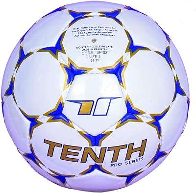 Dixième ballon de football de la série pro taille 4 d'entraînement cousu. DIAYTAR SENEGAL  - votre destination pour des produits de qualité à prix réduits. Parcourez notre boutique en ligne pour trouver des offres exceptionnelles sur des articles de maison, d'électroménager, de mode et de gadgets, et économisez tout en enchérissant votre style de vie.