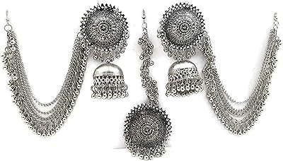 Shining diva fashion ensemble de bijoux traditionnels antiques en argent allemand. DIAYTAR SENEGAL  - la boutique en ligne par excellence pour des achats malins. Explorez notre gamme complète de produits discount, allant des indispensables pour la maison à la dernière technologie, sans oublier les dernières tendances mode. Économisez gros en achetant intelligemment avec nous.