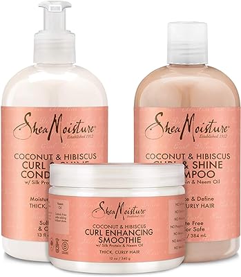 Ensemble shea moisture à la noix de coco et l'hibiscus  . DIAYTAR SENEGAL, votre destination en ligne pour des achats malins : explorez nos catégories variées telles que la maison, l'électroménager, l'informatique et la mode, et découvrez des produits discount à prix défiant toute concurrence. Faîtes-vous plaisir sans vous ruiner avec DIAYTAR SENEGAL !