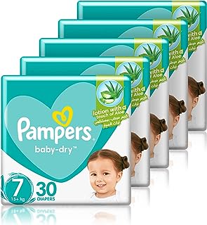 Couches pampers baby-dry taille 7 15 kg et plus protection contre