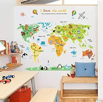 Chambre d'enfant animaux colorés carte du monde stickers muraux vinyle chambre. Simplifiez vos achats et épargnez chez DIAYTAR SENEGAL, votre boutique en ligne ultime pour des trouvailles discount. Parcourez notre catalogue de produits, allant des articles de cuisine astucieux aux appareils électroniques de dernière génération. Restez branché avec notre sélection d'appareils informatiques à prix réduits et accordez-vous une excellente garde-robe avec des vêtements à la mode à prix imbattables. Avec des options de livraison rapides et une satisfaction garantie, nous vous aidons à réaliser des économies en un seul clic !