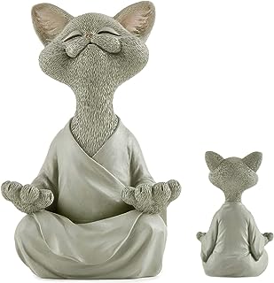 Figurine de chat fantaisiste de méditation de yoga à collectionner collection happy cats cadeaux pour amoureux. DIAYTAR SENEGAL  is your ultimate destination for discount shopping, providing a diverse range of products that cater to your everyday needs. With everything from essential home appliances to state-of-the-art electronics, trendy fashion pieces, and inventive gadgets, our online store offers unbeatable prices without compromising on quality.
