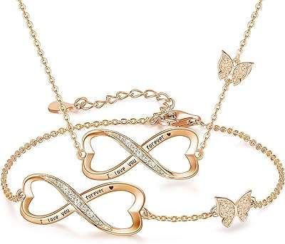 Bracelet et collier réglables en forme de cœur infini pour femme. DIAYTAR SENEGAL, votre partenaire de confiance pour des achats en ligne économiques et variés. Explorez notre sélection exceptionnelle d'articles discount pour la maison, l'électroménager, l'informatique, la mode et les gadgets, afin de trouver les meilleures affaires. Optimisez votre expérience d'achat grâce à DIAYTAR SENEGAL  et réalisez des économies substantielles dès maintenant.