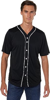 Chemise de baseball décontractée à manches courtes et rayures boutonnées pour hommes. DIAYTAR SENEGAL  - votre partenaire pour un shopping discount en ligne réussi. Parcourez notre assortiment complet de produits discount, incluant tout ce dont vous avez besoin pour la maison, l'électroménager, l'informatique, la mode et les gadgets. Profitez de nos prix avantageux et faites des économies sur vos achats en ligne, sans compromis sur la qualité.