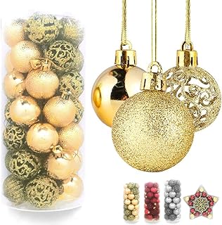 35pcs 4cm boules de noël décorations de noël de base en or incassables pour la décoration. Économisez tout en vous faisant plaisir grâce à DIAYTAR SENEGAL, votre boutique en ligne généraliste. Notre large gamme de produits, allant de la décoration de maison aux gadgets dernier cri, en passant par la mode et l'électroménager, vous permettra de trouver ce que vous désirez à prix réduits.