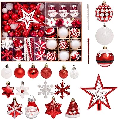 Ensemble de boules décoration d'arbre de noël rouge et blanc de 80 pièces avec décorations. Looking for affordable yet quality products? Look no further than DIAYTAR SENEGAL, the premier online store that brings you a vast assortment of discounted items. Explore our range of home essentials, electronics, fashionable apparel, and the latest gadgets, all at unbeatable prices that make your shopping experience truly remarkable.